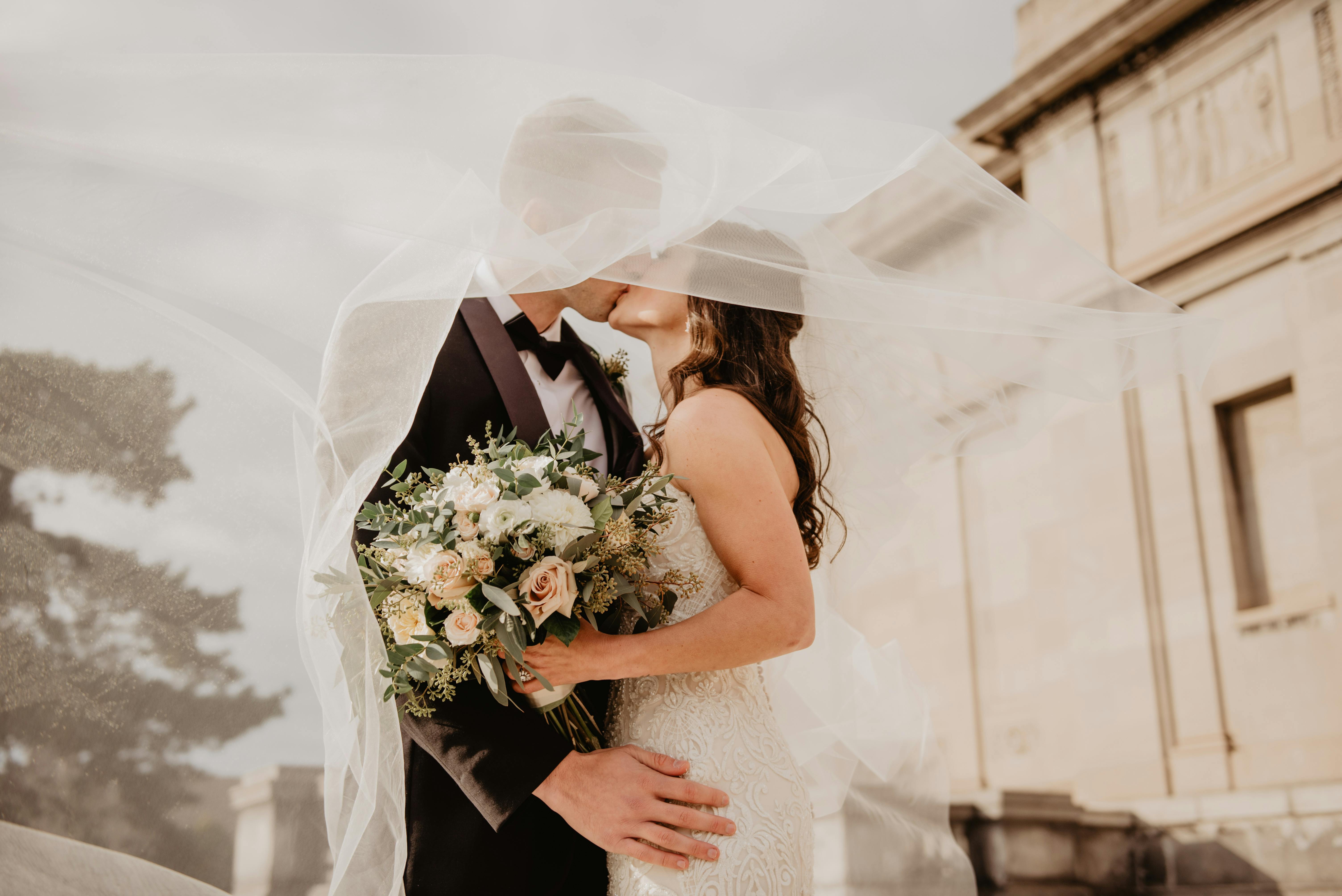 Bride and groom envisioning their dream wedding before choosing a venue